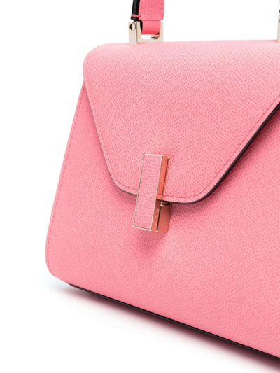 Valextra Leather Tote Bag In Pbl Blush