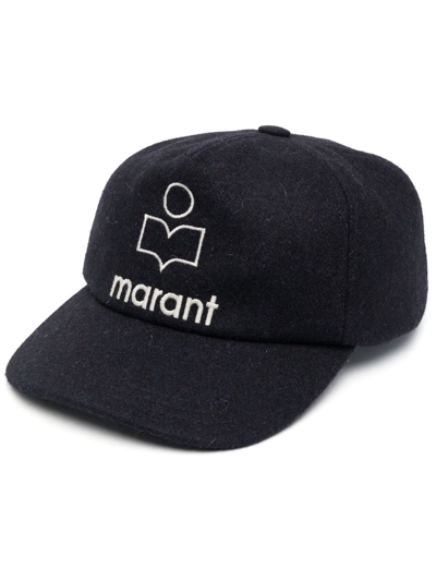 Shop Isabel Marant Logo-embroidered Cap In Blau