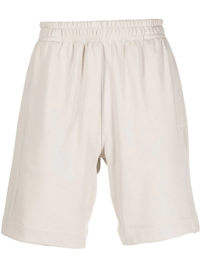Shop Styland Cotton Bermuda Track Shorts In Nude