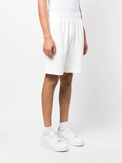 Styland Cotton Bermuda Track Shorts In White