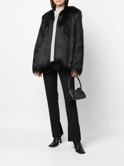 Shop Styland Faux-fur Jacket In Schwarz