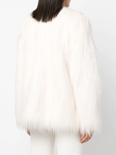 Styland Faux-fur Gilet Jacket In Weiss