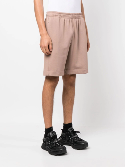 Shop Styland X Notrainproof Cotton Bermuda Track Shorts In Brown