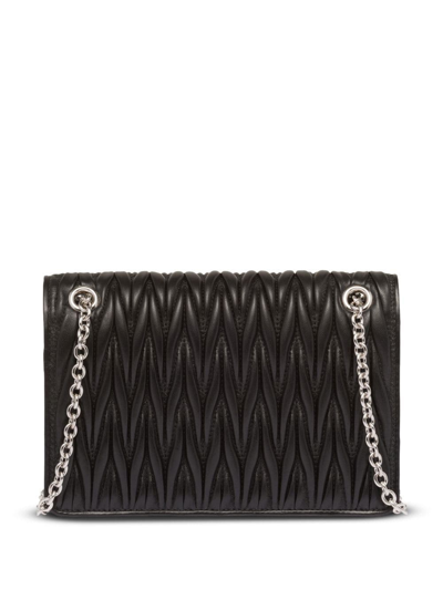 Miu Miu Leather Cross-body Bag In Black