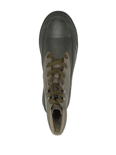 Diesel Hiko Hybrid Lace-up Boots In Green