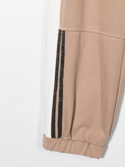 BRUNELLO CUCINELLI COLOUR-BLOCK TAPERED JOGGERS 