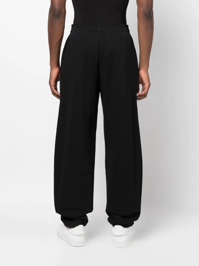 Shop Gmbh Logo-print Organic Cotton Track Pants In Black