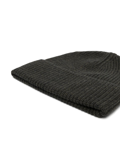 Shop Bonpoint Wool Knitted Beanie In Grey