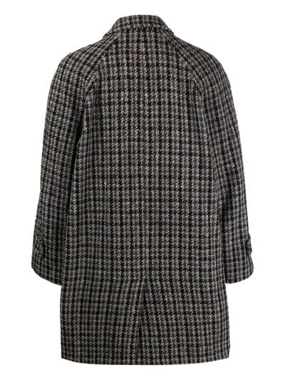 Pre-owned A.n.g.e.l.o. Vintage Cult 1980s Check-pattern Coat In Grey