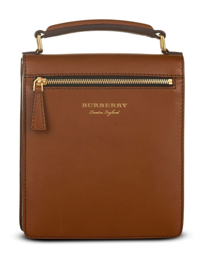 Pre-owned Burberry Dk88 两用手提包 In Brown