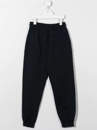 Shop Dolce & Gabbana Embroidered-logo Track Pants In Blue