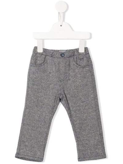 Shop Il Gufo Slim-cut Tailored Trousers In Grey