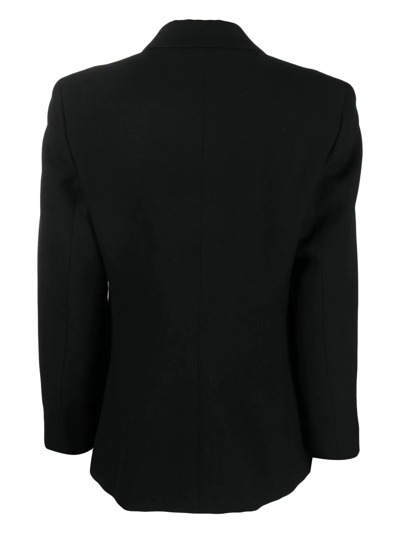 Pre-owned Valentino 单排扣西装夹克（1980年代典藏款） In Black
