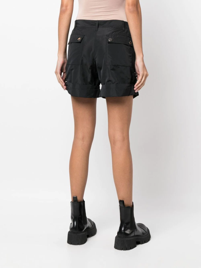 Pre-owned Dolce & Gabbana 1990s Flap-pocket Shorts In Black