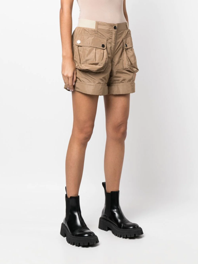 Pre-owned Dolce & Gabbana 1990s Mid-rise Cargo Shorts In Neutrals