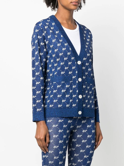 Baum Und Pferdgarten Logo-print Cardigan In Blue