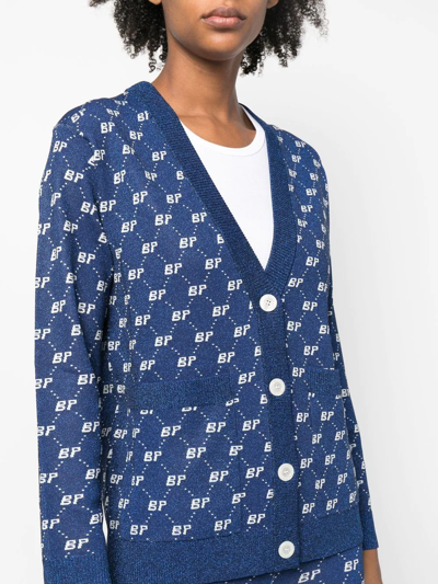 Baum Und Pferdgarten Logo-print Cardigan In Blue