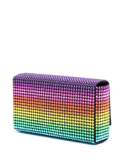 Shop Amina Muaddi Paloma Crystal-embellished Clutch Bag In Multicolour