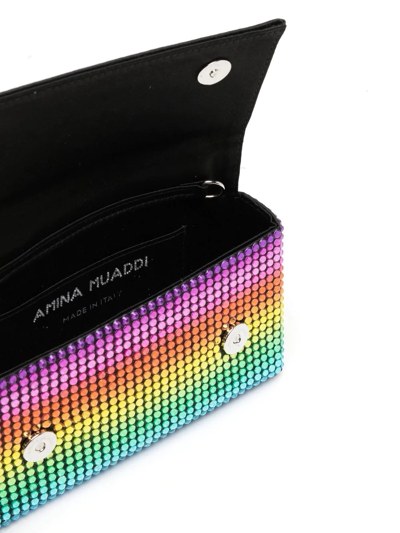 Amina Muaddi Paloma Crystal-embellished Clutch Bag In Multicolour