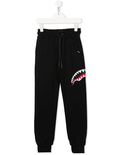 Shop Sprayground Kid Shark-teeth Track-pants In Black