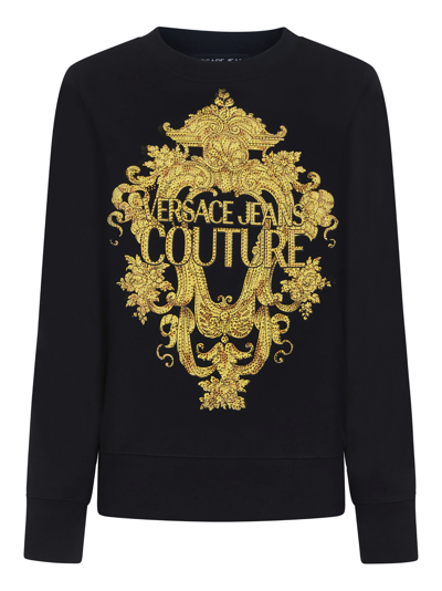 Shop Versace Jeans Couture Baroque Sweatshirt In Black