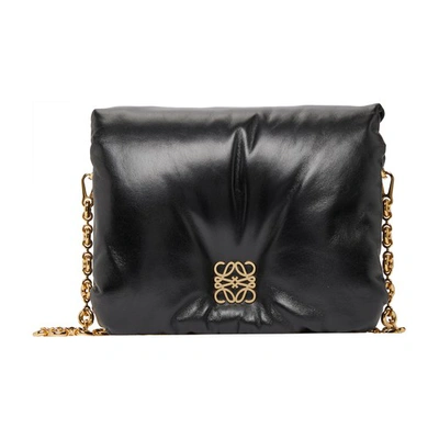 Shop Loewe Goya Small Puffer Bag In Black