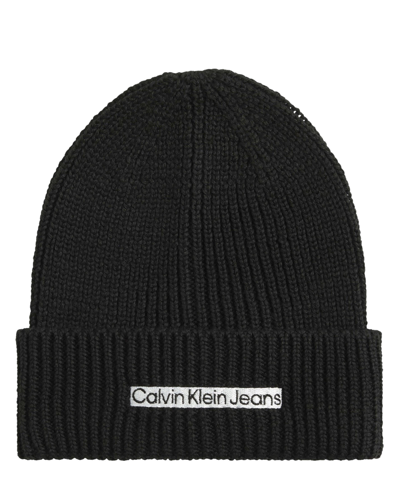Shop Calvin Klein Jeans Est.1978 Wool Beanie In Black