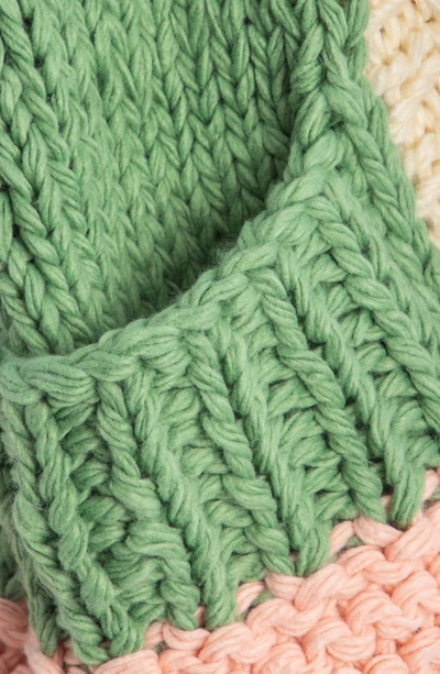 Shop Saachi Two-tone Knit Oversize Cardigan In Green
