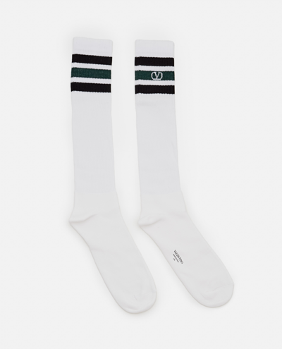 Valentino Cotton Socks In White | ModeSens