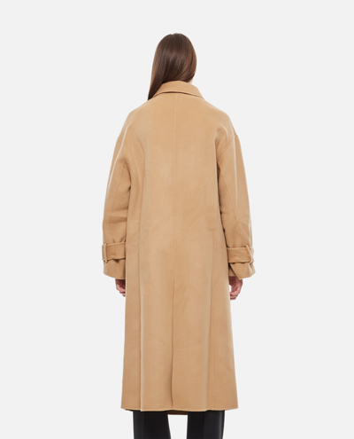 Loulou Studio Boras Oversized Double-breasted Wool And Cashmere-blend Coat In Beige