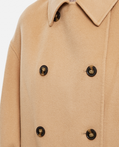 Loulou Studio Boras Oversized Double-breasted Wool And Cashmere-blend Coat In Beige