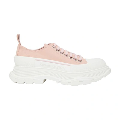 Shop Alexander Mcqueen Tread Slick Lace Up Sneakers In Magnolia Whi