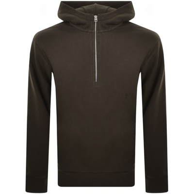 Shop Replay Half Zip Hoodie Brown