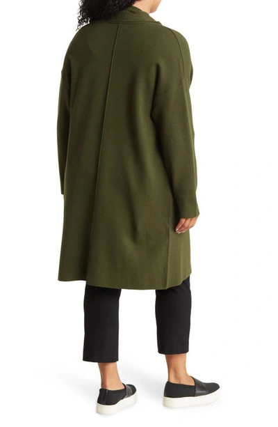 By Design Andrea Open Front Cardigan In Rifle Green