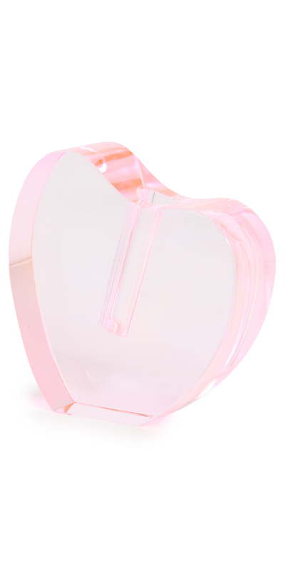 Shop Tizo Design Crystal Glass Heart Vase Small Pink