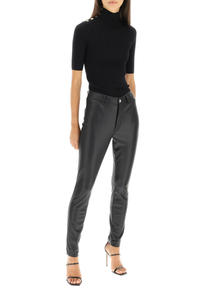 Shop Marciano By Guess Skinny Faux Leather Pants In Black