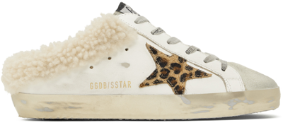 Shop Golden Goose Ssense Exclusive White Superstar Sabot Sneakers In 81811 White/leo