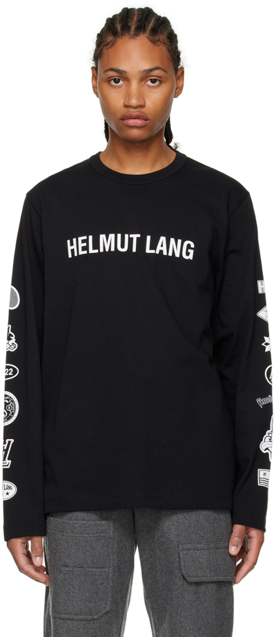 Shop Helmut Lang Black Societas Long Sleeve T-shirt In Black - 001