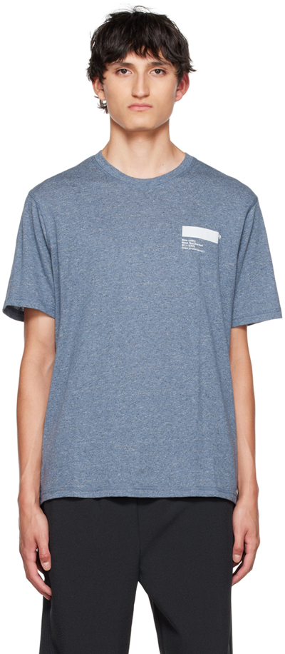 Shop Affxwrks Blue Overlock Stitch T-shirt In Blue Melange