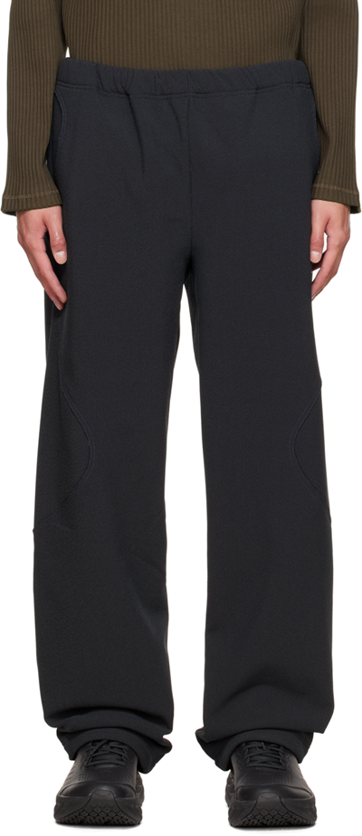 Shop Affxwrks Black Transit Trousers In Black Grid