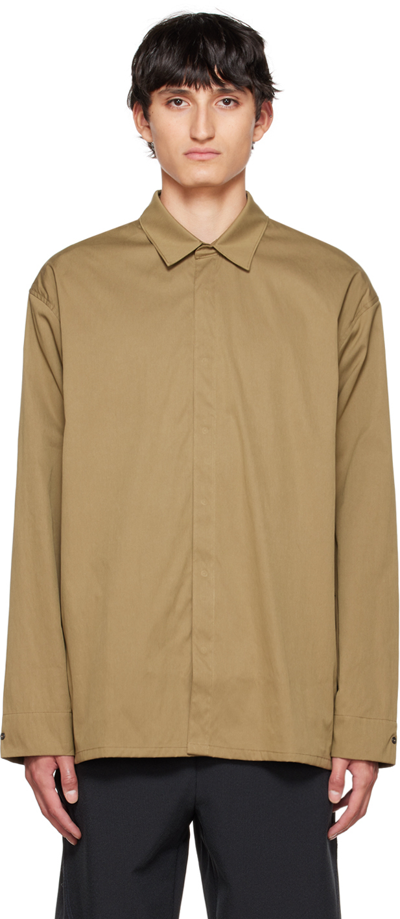 Shop Affxwrks Khaki Wrks Shirt In Khaki Brown