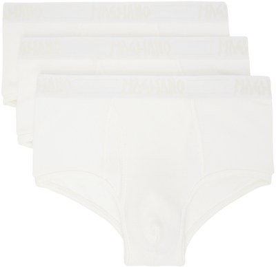 Shop Magliano 3-pack Off-white Briefs In 2 White