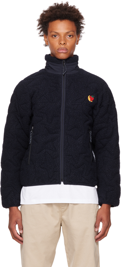 Sky High Farm Workwear Quilted Fleece Zip Jacket In 1 Navy