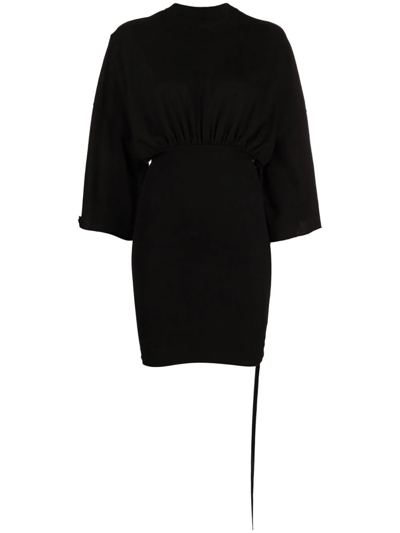 Shop Rick Owens Drkshdw Tommy Cinched-waist Dress In Black