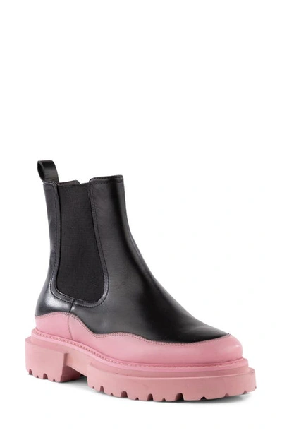 Shop Seychelles Savor The Moment Chelsea Boot In Black/ Pink