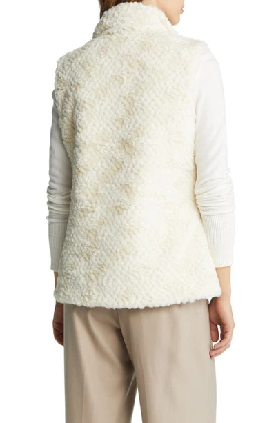 Gallery Faux Shearling Reversible Vest In Cream
