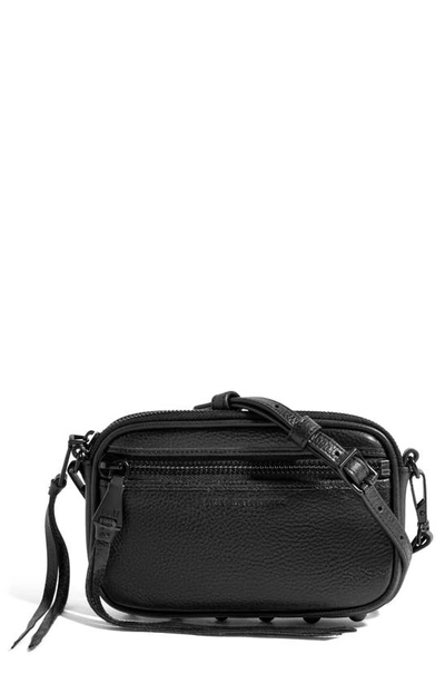 Shop Aimee Kestenberg Let's Ride Mini Leather Crossbody Bag In Black W Shiny Black