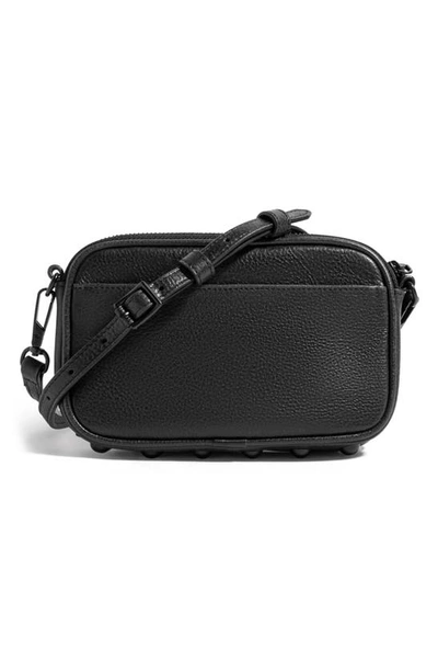 Shop Aimee Kestenberg Let's Ride Mini Leather Crossbody Bag In Black W Shiny Black