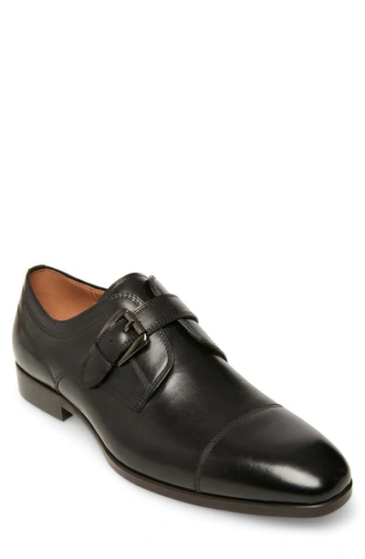 Shop Steve Madden Covet Monk Strap Shoe In Black Leather