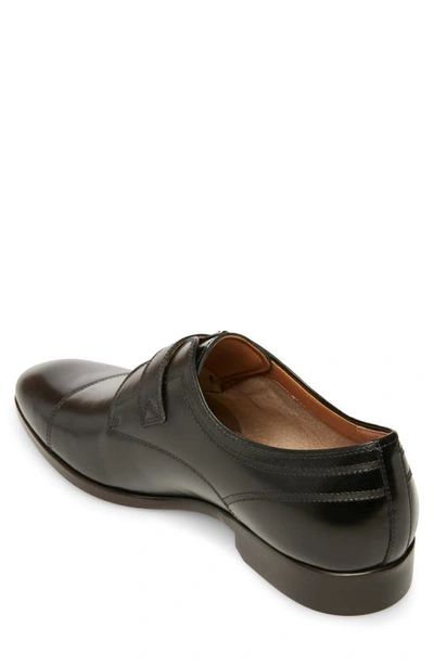 Shop Steve Madden Covet Monk Strap Shoe In Black Leather